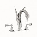 Mestre Antartica Swan with Swarovski Crystal смеситель для раковины на 3 отв., античное серебро