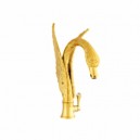 Mestre Antartica Swan Смеситель для раковины на 1 отверстие с кристаллами Swarovski с ручкой , золото
