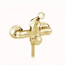 Mestre Indica Однорычажный смеситель для ванны с ручным душем с кристаллами Swarovski , золото