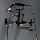 Zucchetti Bellagio смеситель для ванны из стены, в комплекте с душ. лейкой и шлангом 125см, хром