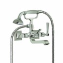 Zucchetti Bellagio смеситель для ванны с ручным душем и шлангом, цвет никель блестящий