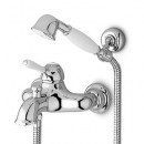 Zucchetti Delfiflu смеситель для ванны из стены, в комплекте с душ. лейкой и шлангом 125см, хром