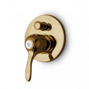 Zucchetti Delfiflu смеситель для душа встроенный, с переключателем, внешняя часть, бронза