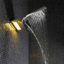 Zucchetti Docce настенный душ 306х200 мм с 2-мя типами струй, подсветка, внешняя часть, хром
